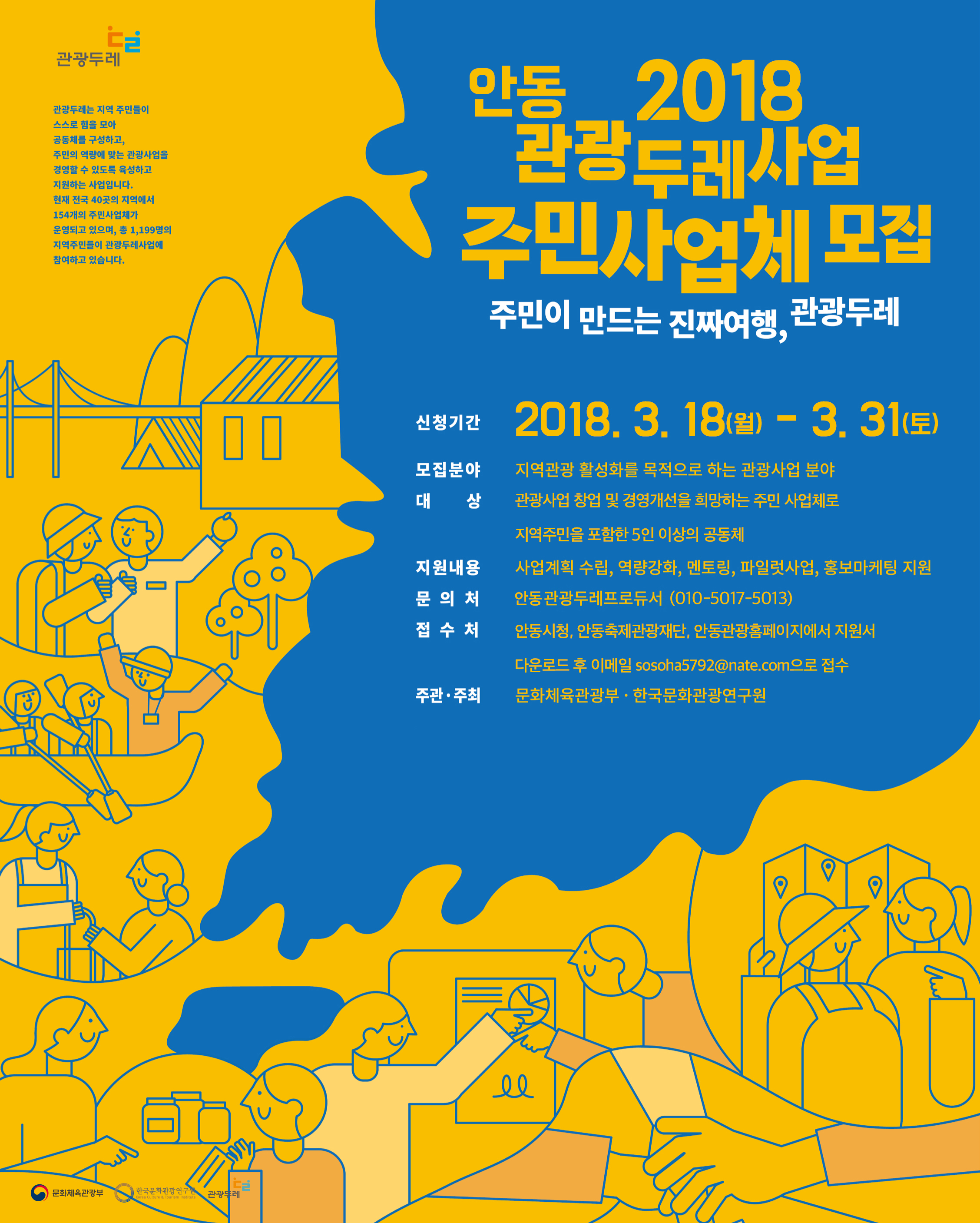 2018 안동관광두레 사업 주민사업체 모집